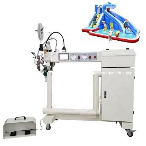 Fast Industrial Fabric Welding Tech Dual Arms Hot Wedge Seam Sealing Welder Plus Hot Air Welding