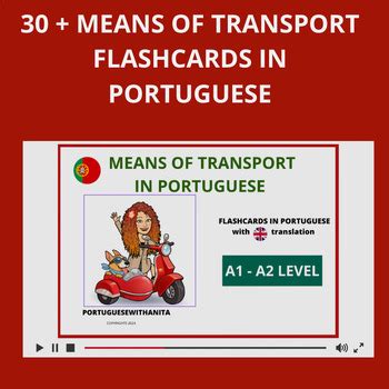 Means Of Transport Flashcards In Portuguese By Portuguese With Anita