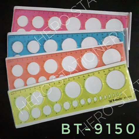 Jual Butterfly Ruler Penggaris Pola Cetakan Lingkaran Bt Shopee