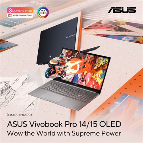 Asus Vivobook Pro 15 Oled M6500 156 Gaming And Creator Laptop Ryzen H 16gb Ram 156 28k