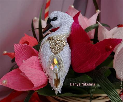 Создаем шикарную брошь «Лебедь»: Мастер-Классы в журнале Ярмарки Мастеров