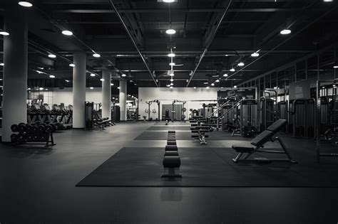 Premium Photo Black And White Gym