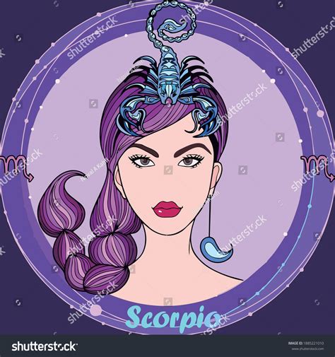 Vector Art Illustration Scorpio Zodiac Symbol Stock Vector Royalty