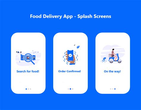 Food Delivery Mobile Application Splash Screen Behance
