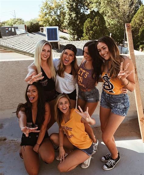 Arizona State Squad Beauties Blonde Women Arizona State University