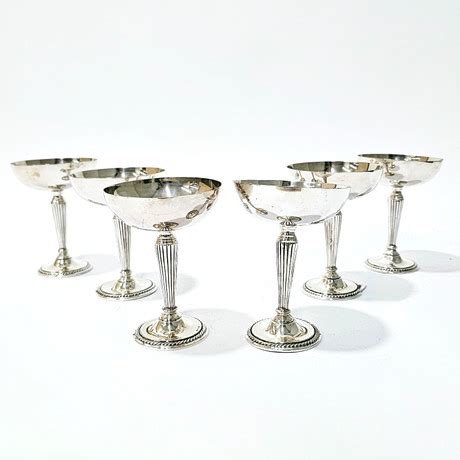 SET OM SEX KOPPAR I STANSAT SILVER Silver Metall Silver Auctionet