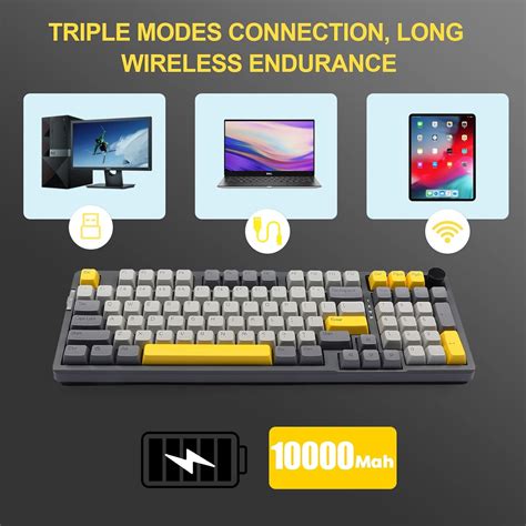 Buy Epomaker Ajazz Ak Keys Hot Swap Gasket Ghz Bluetooth Type C Wired Mechanical