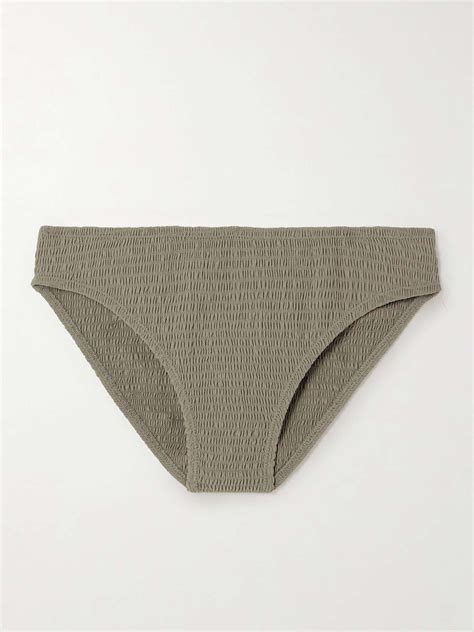 Totême Shirred recycled bikini briefs REVERSIBLE