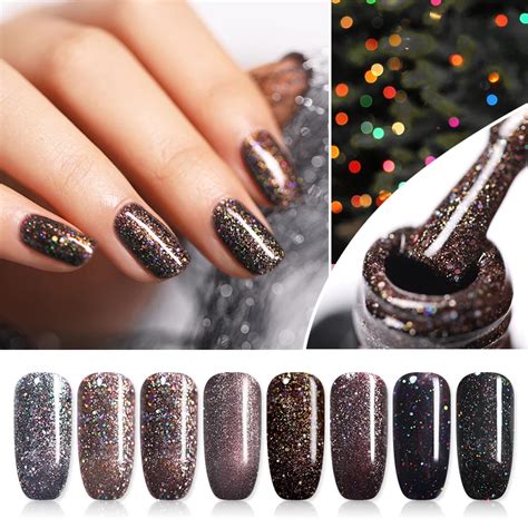 Ur Sugar 7,5 мл коричневый Блестящий УФ-гель темные голографические ...