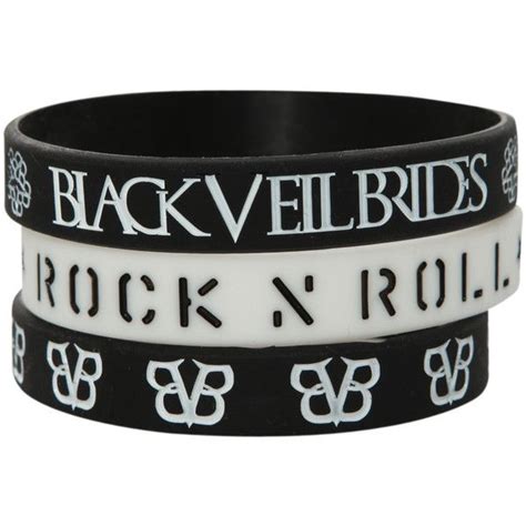 Black Veil Brides Rubber Bracelet 3 Pack Hot Topic Rubber Bracelets