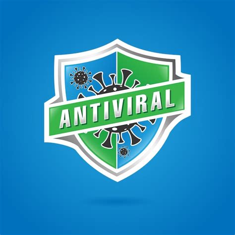 Logo De Bouclier Antiviral Conception De Mod Le D Tiquette