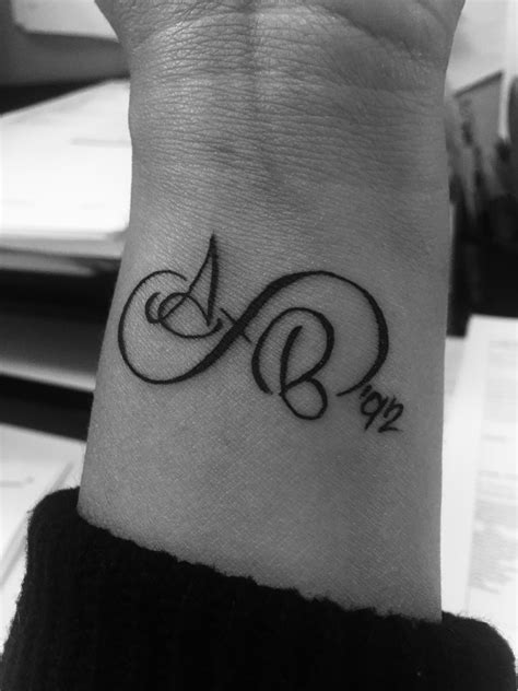 Infinity Tattoo With Me And My Husbands Initials And The Year We Met