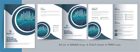 Corporate Bi-fold Brochure Template, Catalog, Booklet Template Design. Fully Editable. 3703614 ...