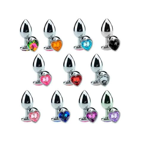 Plug Anal Cônico Cristal Formato Coração P Shopee Brasil