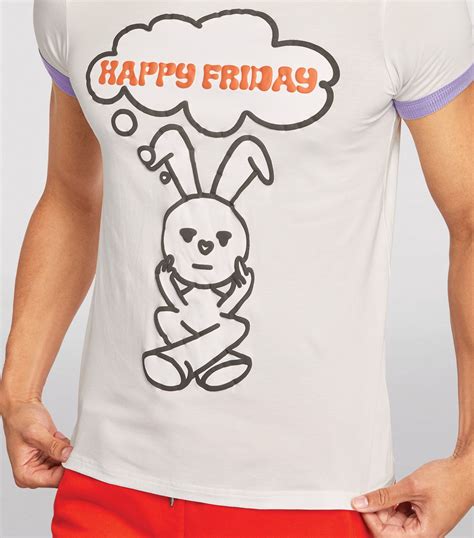 Natasha Zinko White X Duoltd Happy Friday T Shirt Harrods Uk