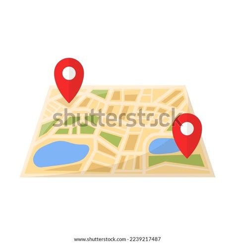 City Map Paper Vector Illustration Cartoon Stock Vector (Royalty Free ...