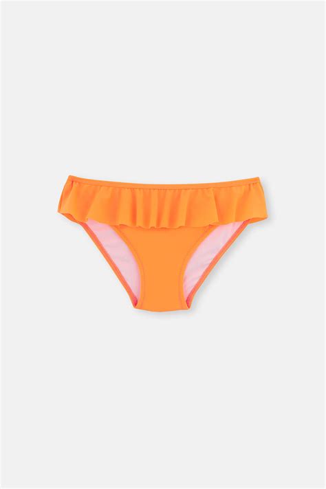 Turuncu Volanlı Bikini Tk 22SG37011GB TRC Dagi