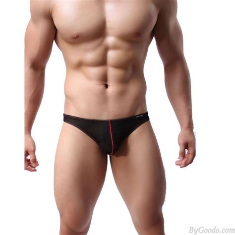 Sexy Cintura Baja Apretado Contraste Color Bikini Ropa Interior G String Tanga Malla