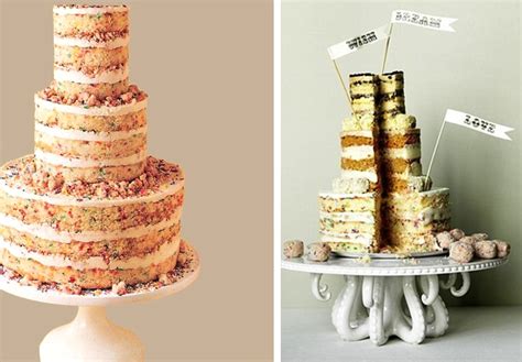 Naked Or Un Iced Wedding Cakes