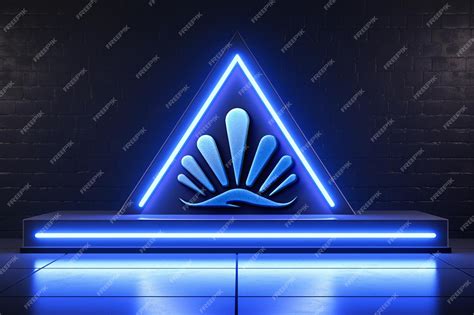 Premium Psd Neon Logo Mockup Design