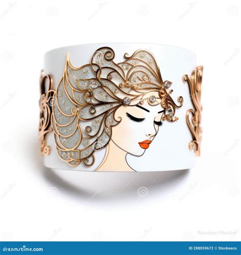 Empress Inspired Cuff Bracelet Elegant And Timeless Jewelry Stock