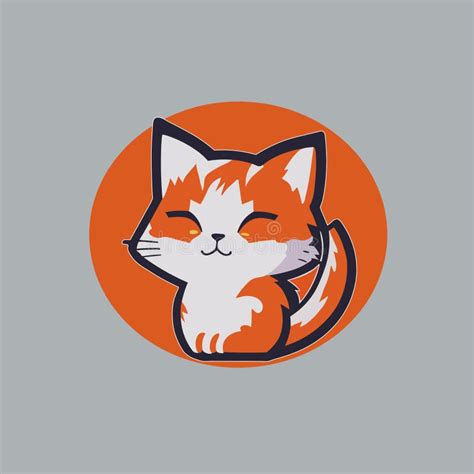 Simple Illustration Of Cute Cat In Chinese Style Stock Vector