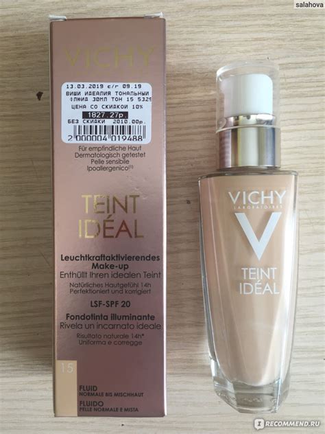 Тональный флюид Vichy "Идеальный тон" Teint Ideal - «Здоровое сияние ...