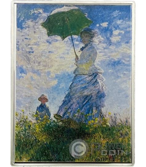 Woman With A Parasol Claude Monet Famous Paintings Oz Versilberte