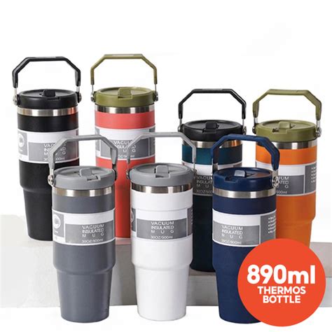 304 Stainless Steel Thermos BottleInsulated Vacuum Tumbler for Hot Cold Drinks 890ml 保温水壶