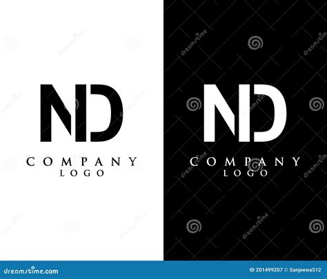 vetor de design moderno  logotipo inicial da nddn ilustracao  vetor