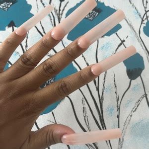 Fully Nude Acrylic Press On Set Nude Press Ons Press On Nails Cute Press On Nails Nude Press