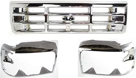 Garage Pro Grille Assembly Kit Compatible With 1992 1996 Ford F 150 Fits 1992 1997 Ford F 350