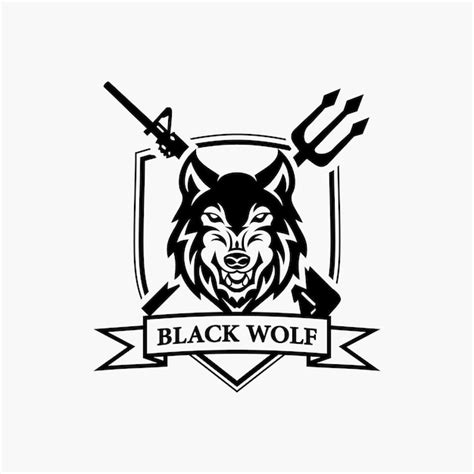 Premium Vector | Black wolf logo vector premium design