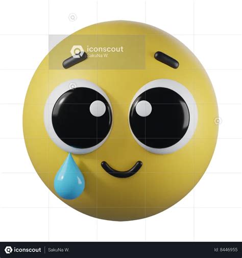 smiling face  tear emoji  icon   sign symbols