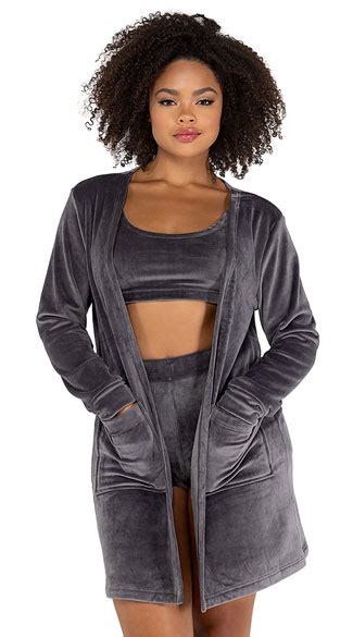Daydreaming Velour Robe Sexy Velour Lingerie Yandy