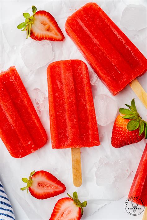 Strawberry Popsicles Ice Cream From Scratch