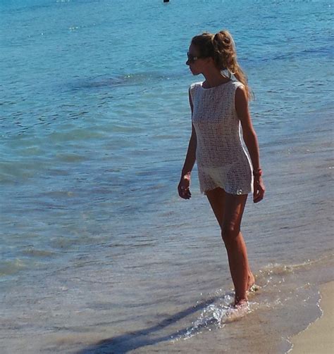 White Beach Dress Bikini Cover Up Beach Wear Cotton Mix Etsy