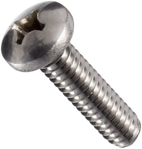 Stainless Steel Machine Screw Plain Finish Pan Head Phillips Drive