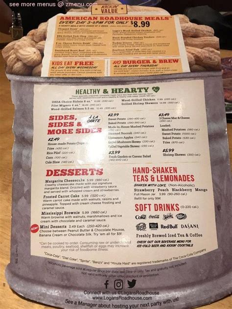 Online Menu Of Logans Roadhouse Restaurant Cincinnati Ohio Zmenu