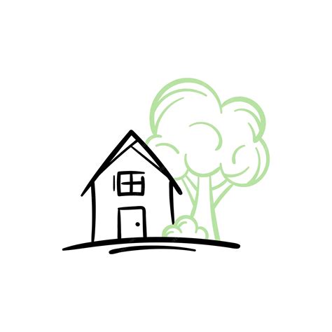 Premium Vector | Home house and tree nature real estate marketing