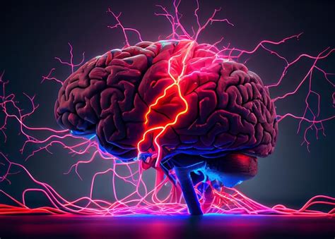 Premium Photo Neon Brain With Active Neurons Human Thinking