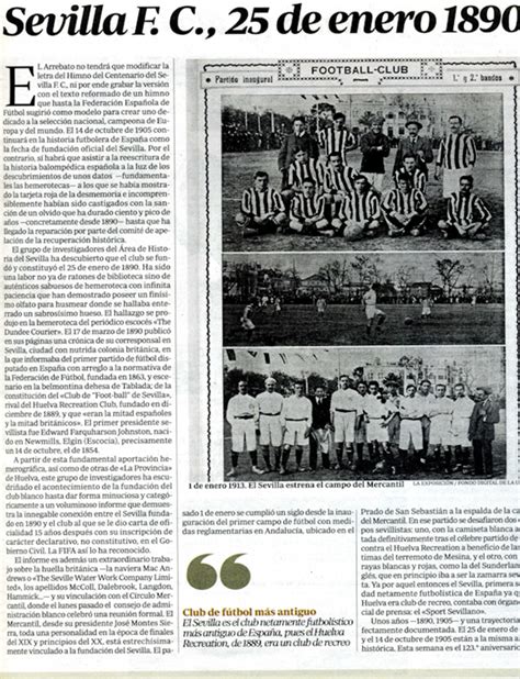 SEVILLA FC 1890 LA HISTORIA DE UNA INVENCIÓN 25 de enero de 1890