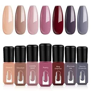 Amazon Modelones Gel Nail Polish Set Colors Nude Pink Brown