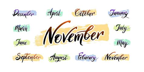 The handwritten names of the months December, January, February, March