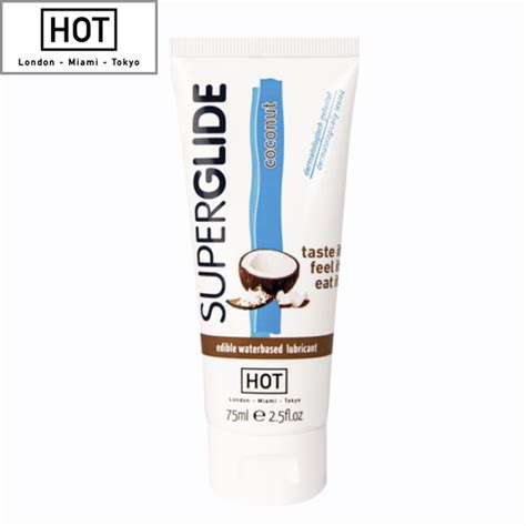 HOT Съедобный лубрикант HOT Superglide со вкусом Кокоса 75 мл купить с доставкой по выгодным
