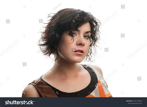 Portrait Sexy Brunette Model Evening Makeup Stock Photo Shutterstock