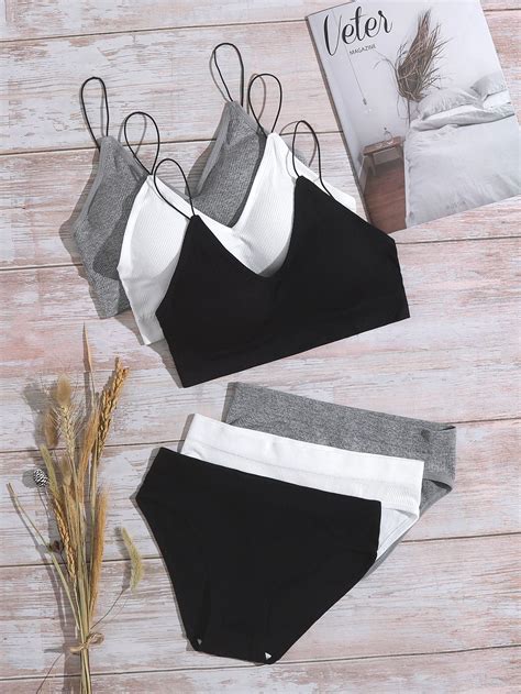 Solid Rib Lingerie Set Artofit