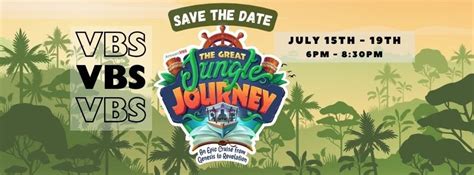 Vbs 2024 The Great Jungle Journey Fbc Woodlawn 15 July To 19 July