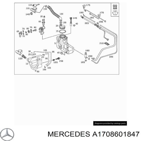 A1708601847 Mercedes форсунка стеклоомывателя