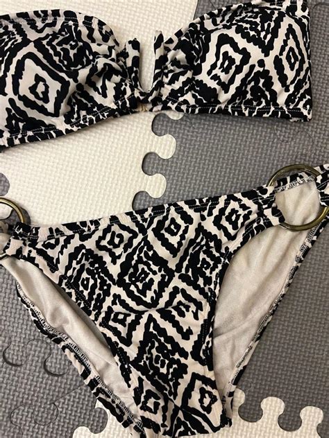 Tribal Print Bandeau Bikini Set Women S Fashion Swimwear Bikinis
